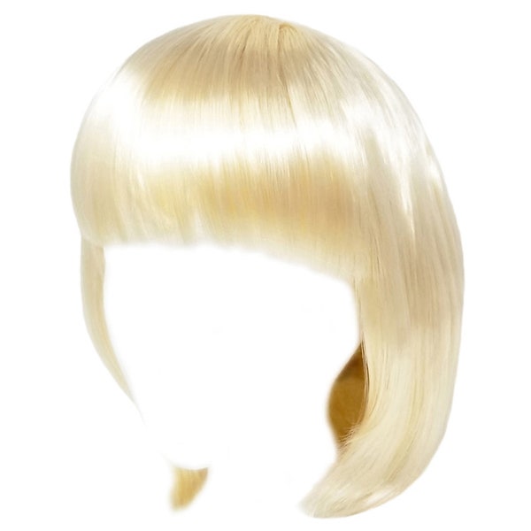 Economy Short Blonde Bob Wig with Bangs - Fun Adult Teens Halloween, Costume Party, Cosplay, Dance Show, Dress Up, Photo Prop, Birthday Gift