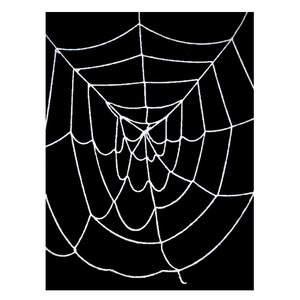 9.5' ft Deluxe Giant White Black Spider Web - Fun Indoor Outdoor Halloween Scary Spooky Fake Spider Web Decoration, Haunted House Prop, Gift