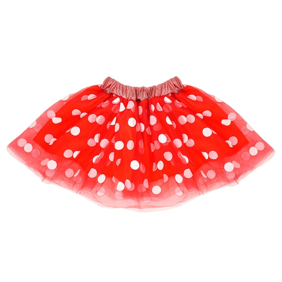 Gonna rossa store pois bianchi