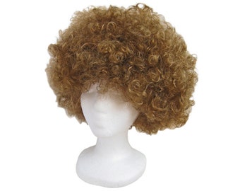 Economy Brown Afro Wig - Fun Adult Teens Child Kids Halloween, Cosplay, Costume Party Dress Up, Birthday, Carnival, Parade, Photo Prop, Gift