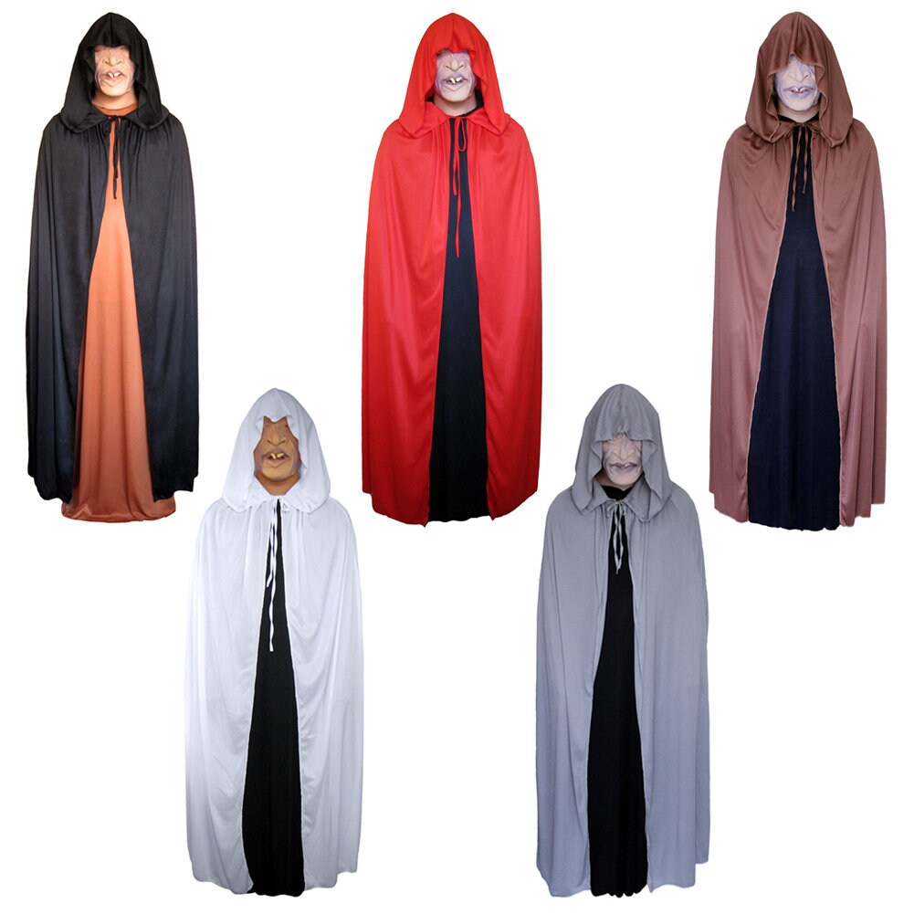 Black Cloak with Large Hood Men Women Adult Hooded Cape | Etsy