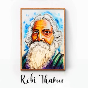 Kolkata Watercolor Painting: Satyajit Ray, Bengali Home Decor