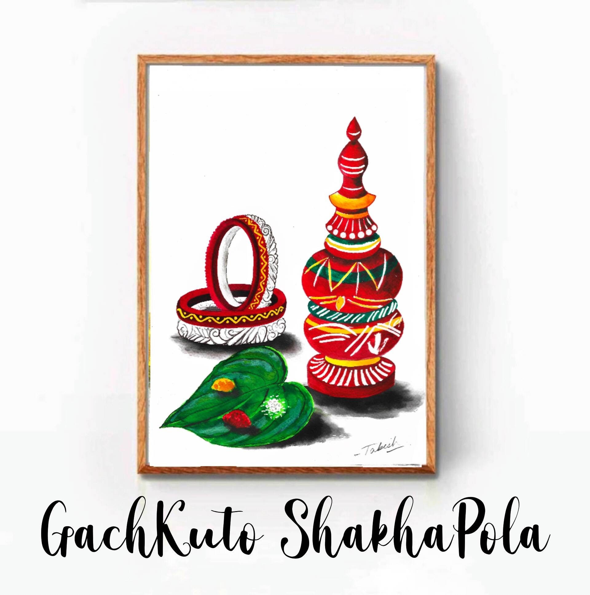 Kolkata Wall Art Kumartuli Shubho Bijoy Kolkata Painting Etsy