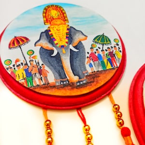 Handpainted Kerala Wall Plates: South Indian Home Decor
