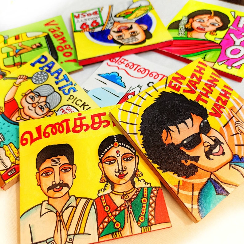 Tamil Nadu Funny Coasters Tamil Wall Art Tamil Home Decor Etsy