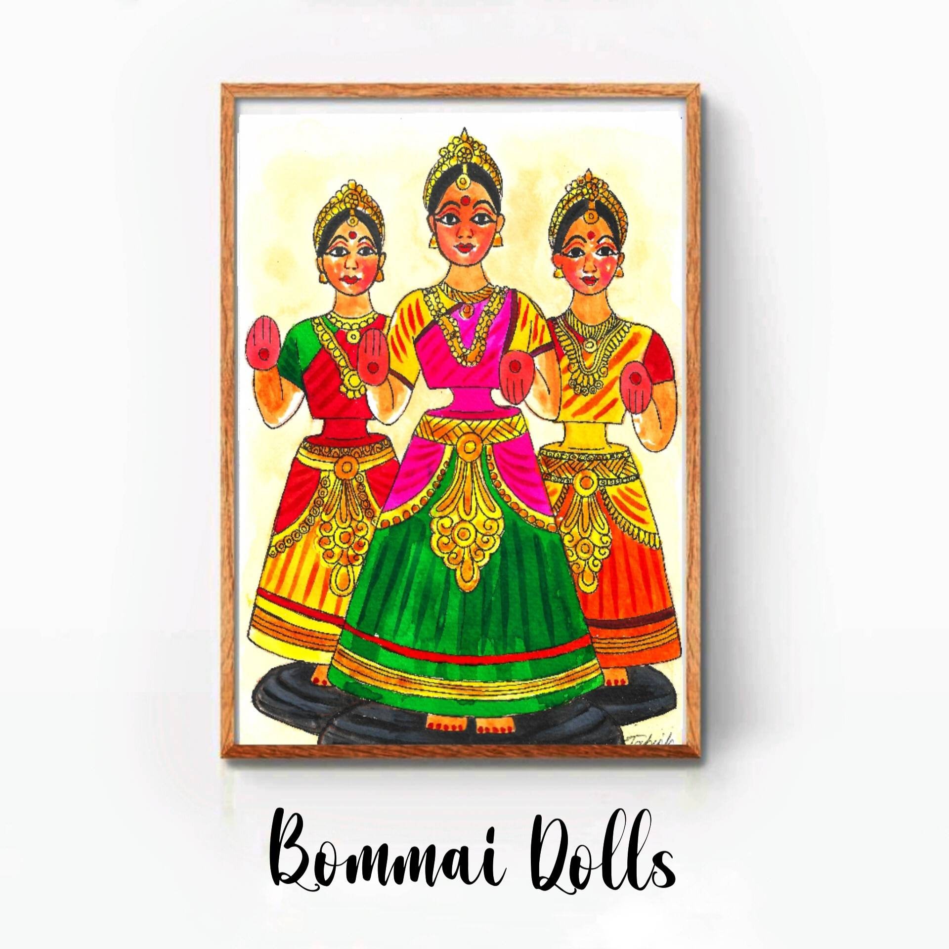 Karnataka Wall Art, Kannada Art, South Indian Decor, Mysuru Painting