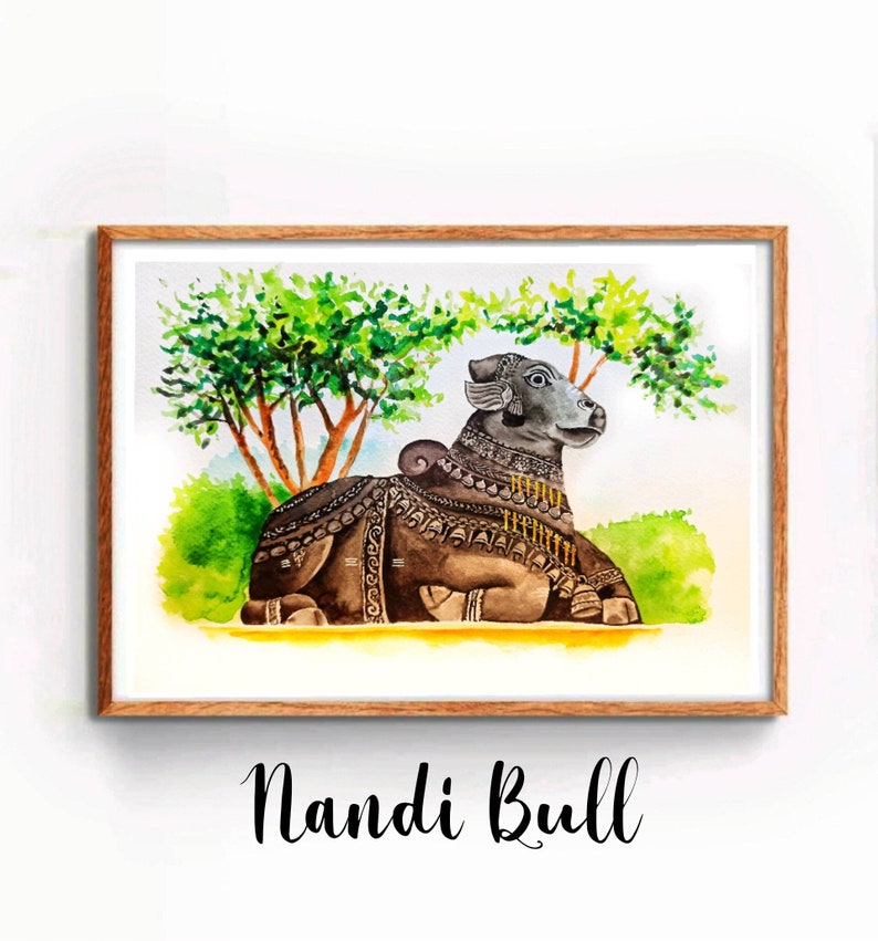 Tamil Nadu Watercolor Painting Tamil Wall Art Tamil Home Etsy