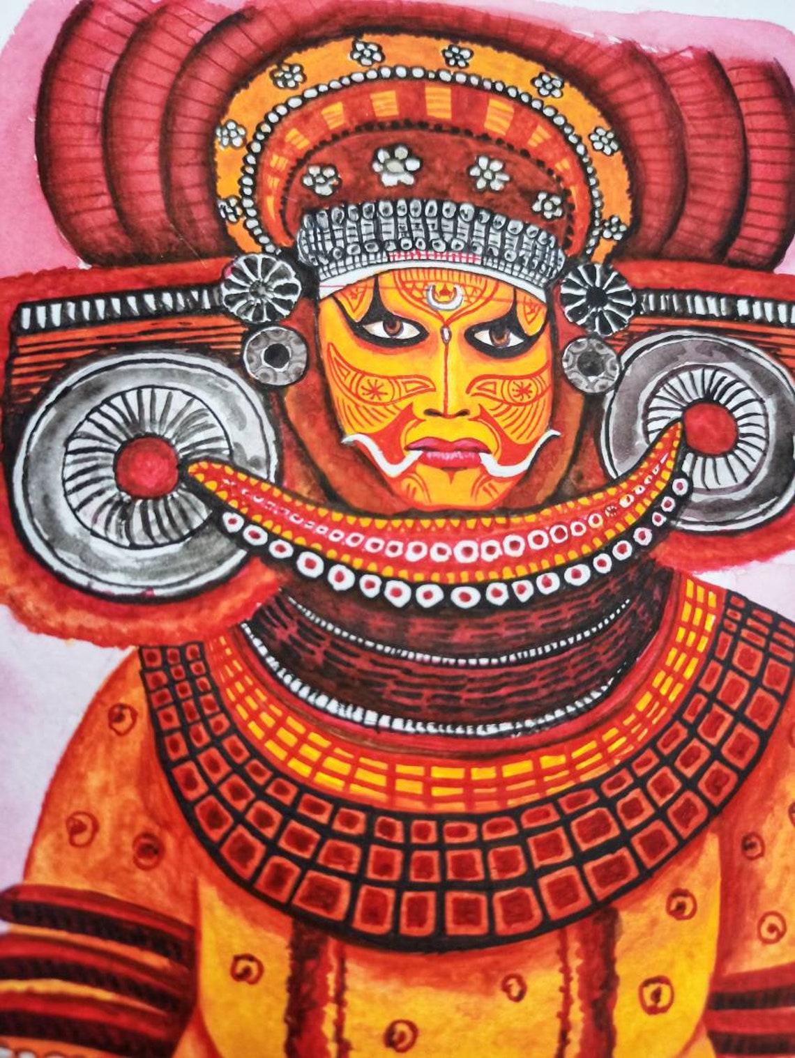 Theyyam Wall Art Kerala Art Print Kerala Home Decor Etsy Theyyam Wall Art Kerala Art Print Kerala Home Decor Etsy