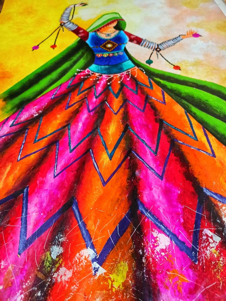 ラージャスターンの女性画、伝統的なインド美術 - Etsy 日本