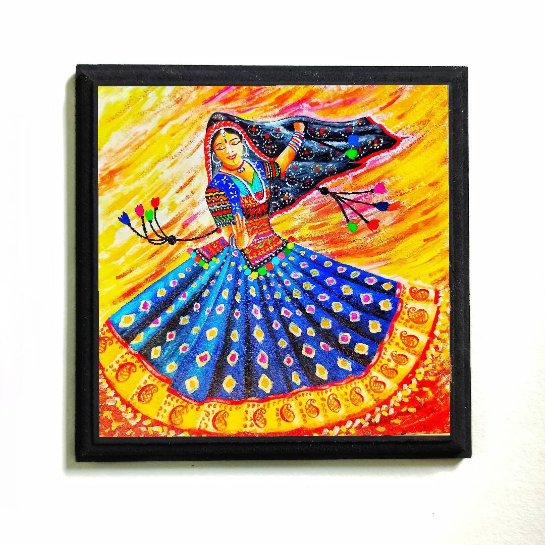 Rajasthani Dancer Painting Rajasthani Wall Plate Indian photo