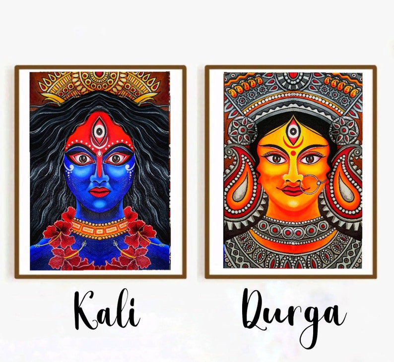 Buy Kali Durga Painting Bengal Wall Art Durga Puja Kolkata Wall Online