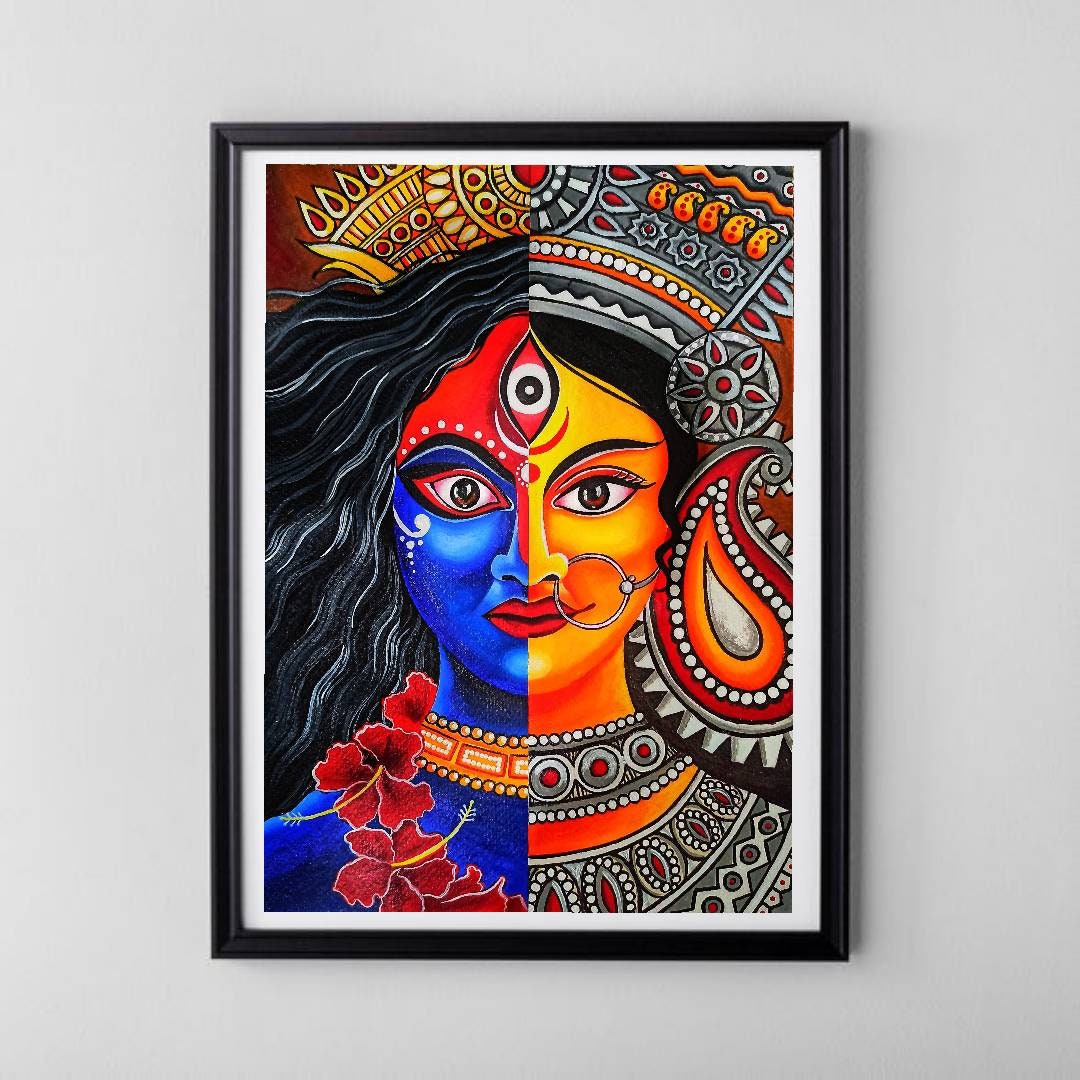 Ma Durga Kolkata Painting by Krishna Mondal  Saatchi Art
