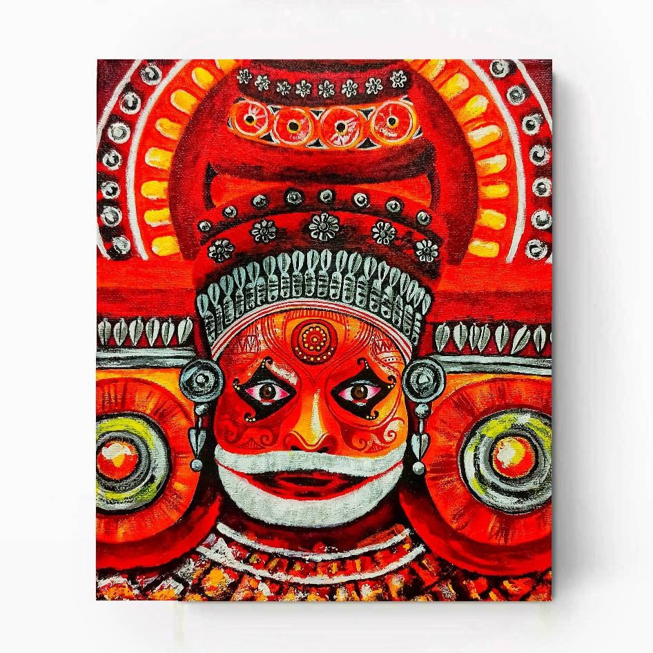 Theyyam Painting Kerala Canvas Painting South Indian