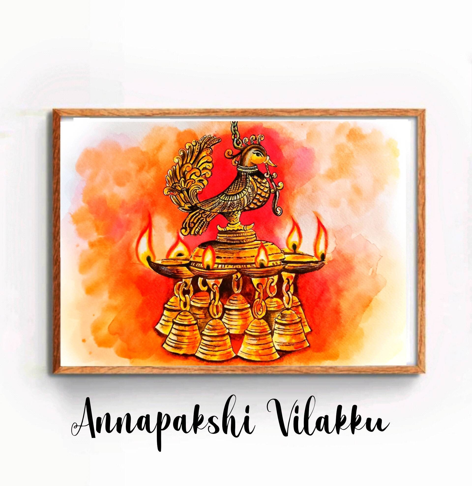 Karnataka Wall Art, Kannada Art, South Indian Decor, Mysuru Painting