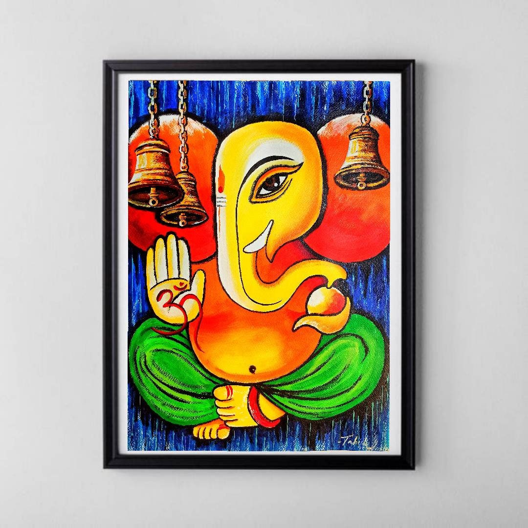 Ganesha painting acrylic deals
