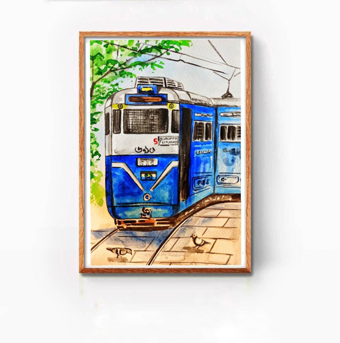 Kolkata Wall Art, Victoria Memorial, Kolkata Tram, Kolkata Painting, Bengali Home Decor