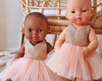 Set Vestito Neonato San Valentino - Tutina Con Ricamo Cuore, Gonna Tutù E Accessori | Cotone E Tulle - Foto 10