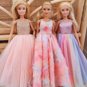 Ballkleider passend für Fashion Doll 12 inch ~ Handgemacht