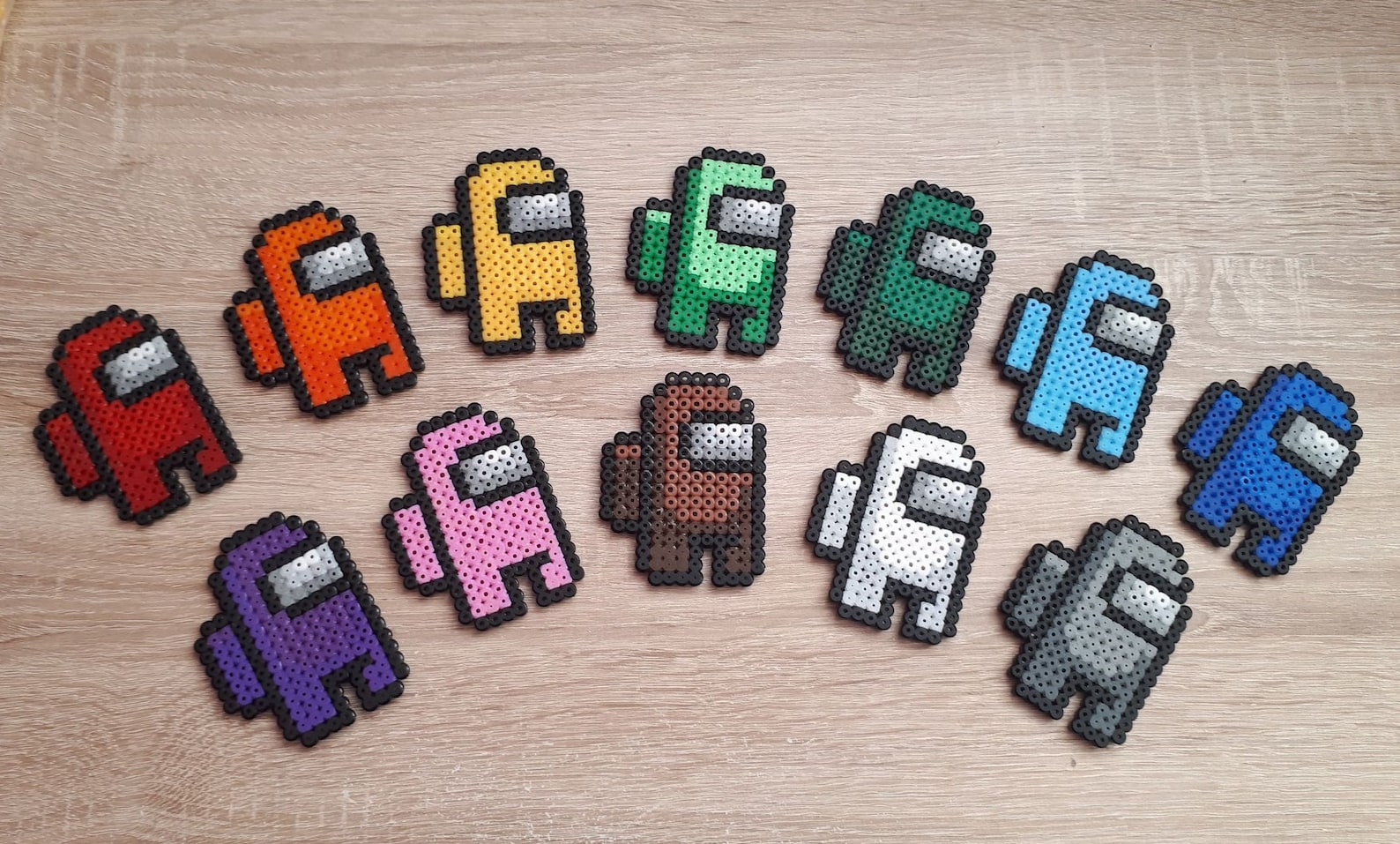 Among Us Figurine 2D simple or perler beads hama Etsy