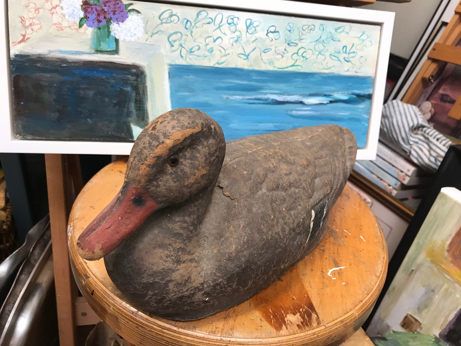 Vintage Canvas Duck Decoy 1930 Etsy