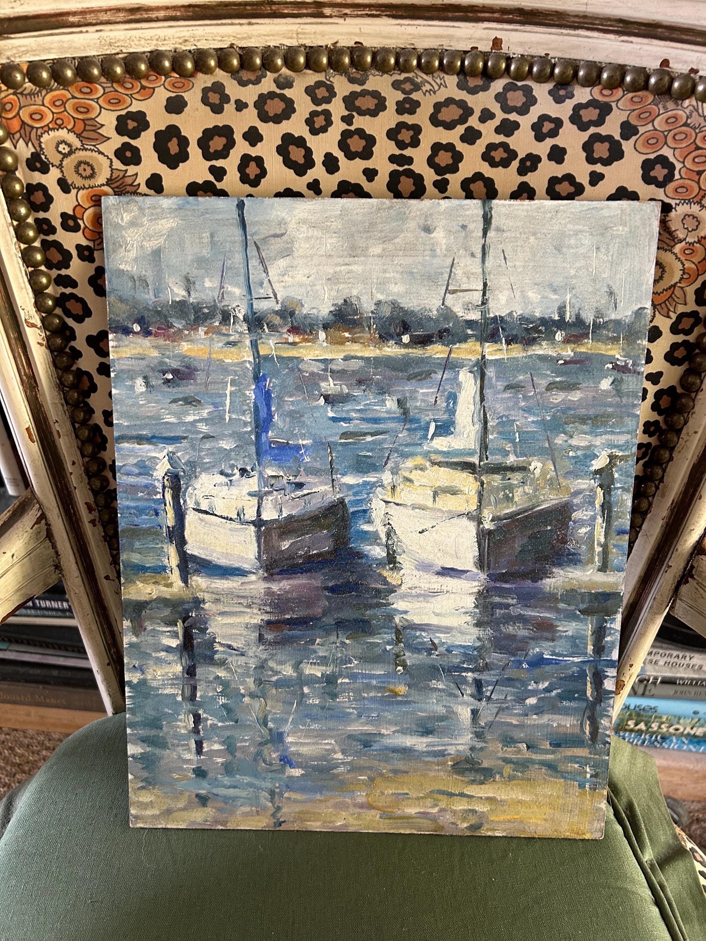 ◇帆船　油絵　肉筆画　銘有り ◇帆船 油絵 肉筆画 銘有り 絵画 油彩画 F6号「帆船」手描き 額