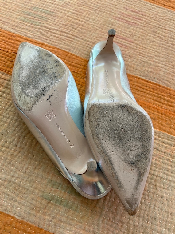 Gianvito Rossi Milano Mule Slip on Silver Sz 38 - Etsy