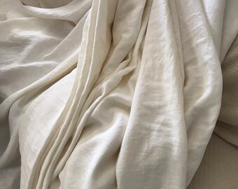Provence white linen washed 58” wide 3yds or more. On summer sale