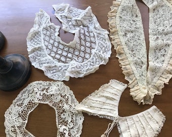 Austrian Lace 4 Collars lovely dress up all around easy drape various sizes. Sold together.