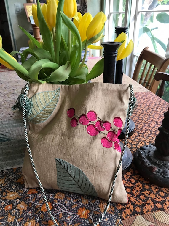 Boho sling embroidered patch bag - image 2