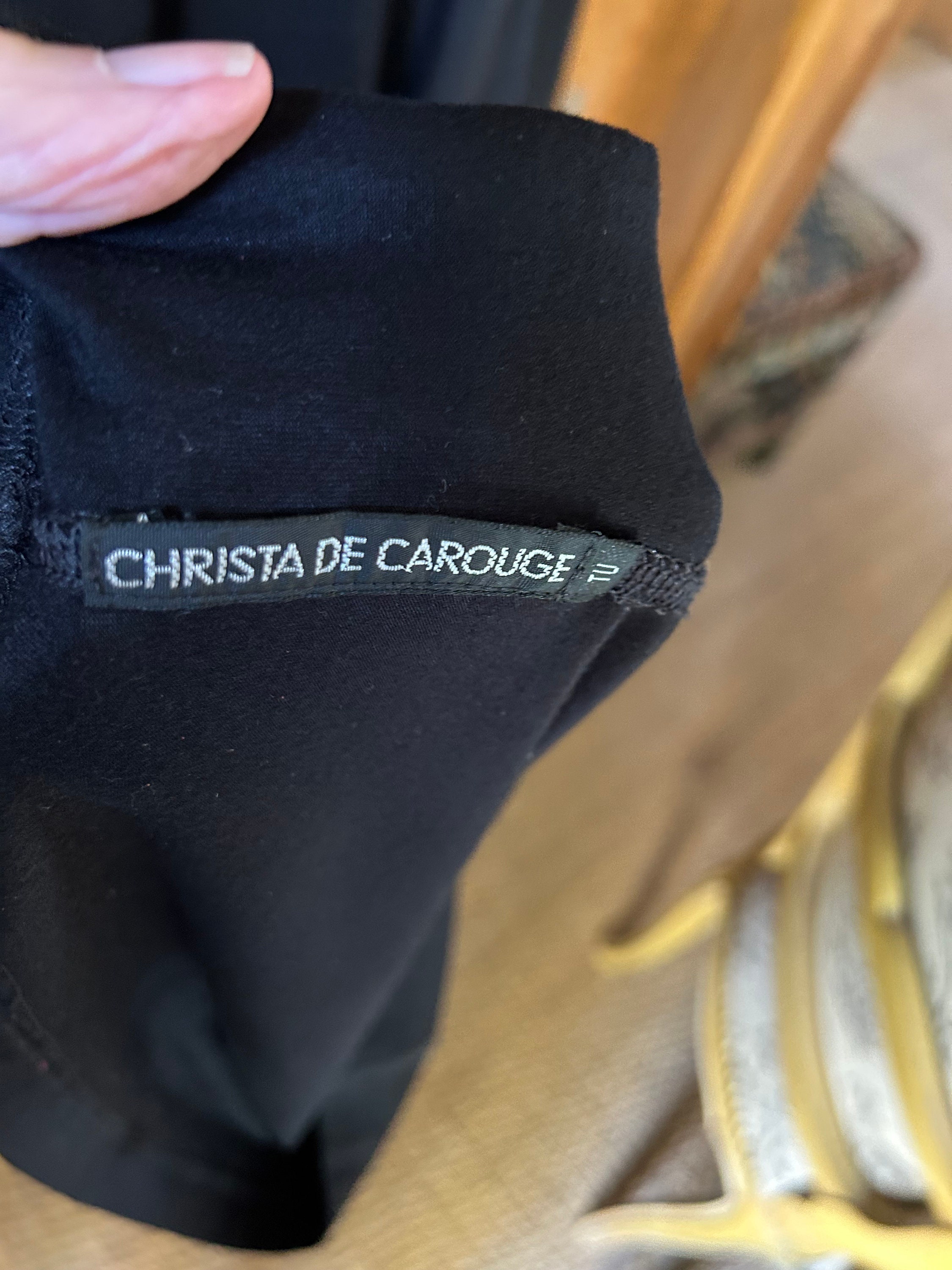 Christa De Carouge Blk Long Body Dress Sz M - Etsy New Zealand