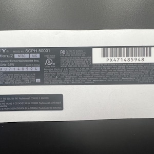 PS2 Fat Console Labels