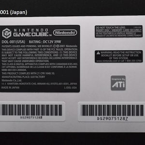 GameCube Console Labels