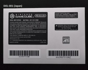GameCube Console Labels