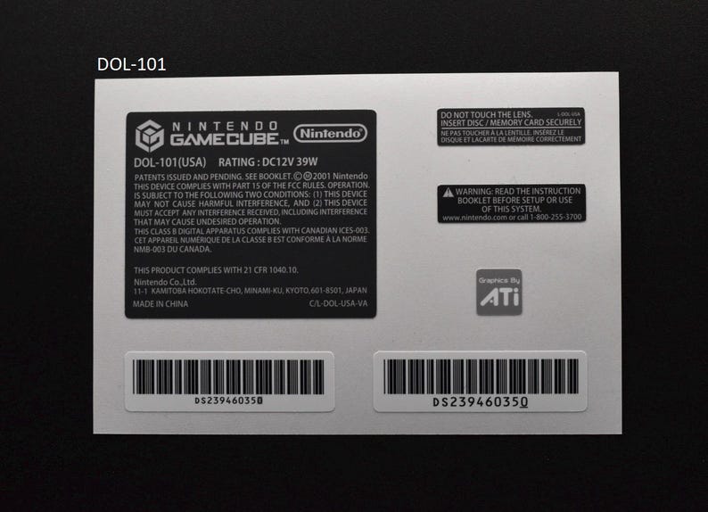 Gamecube Console Labels - Etsy