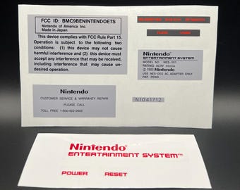NES Console Labels