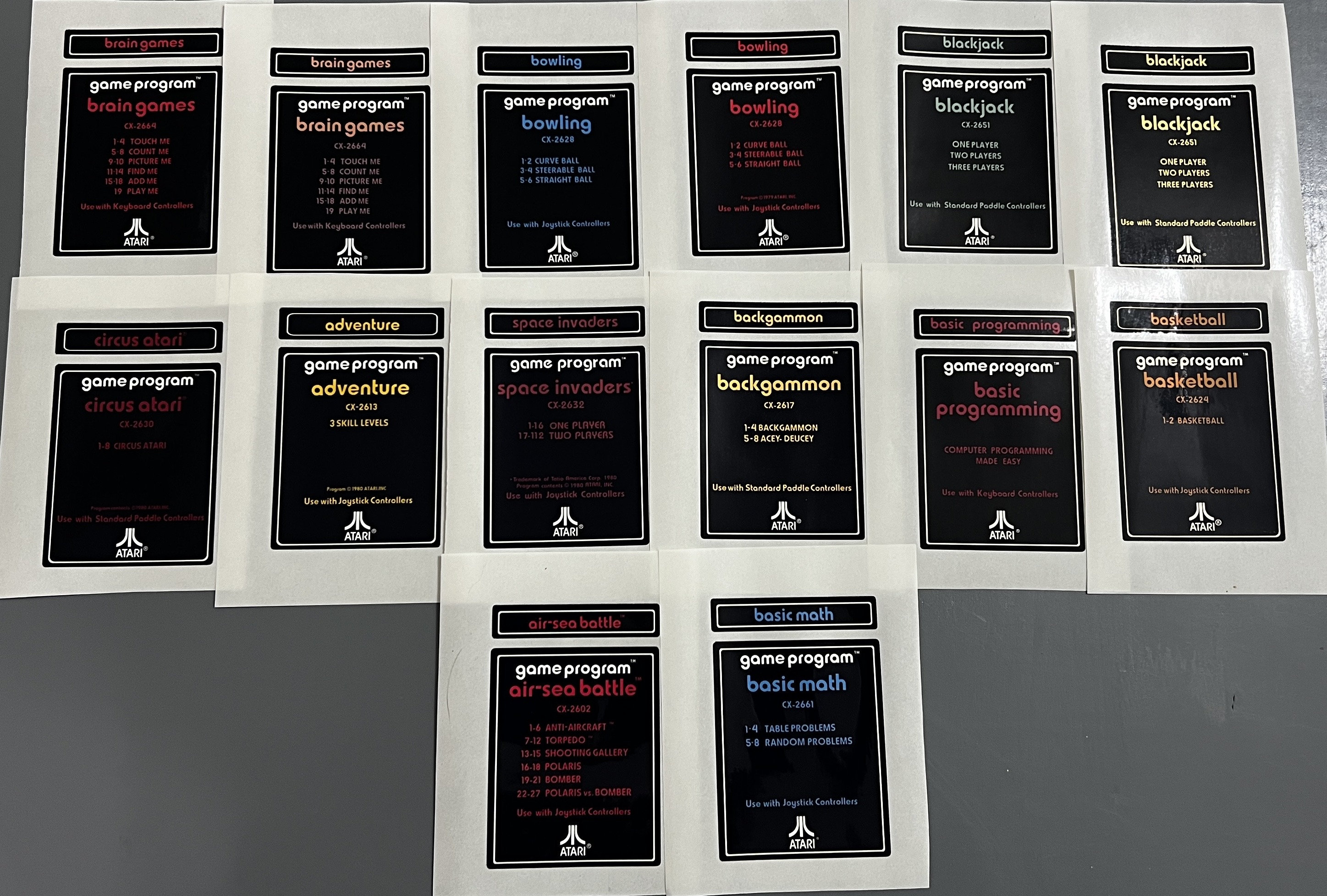 Atari 2600 Text Labels