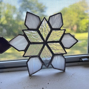 Stained glass snowflake