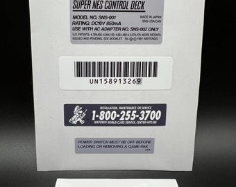 SNES Console Labels
