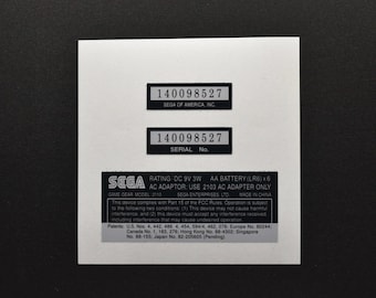 Game Gear Console Labels