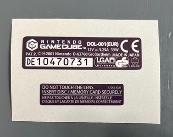 Gamecube Console Labels - Etsy
