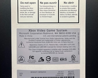 OG Xbox Console Labels