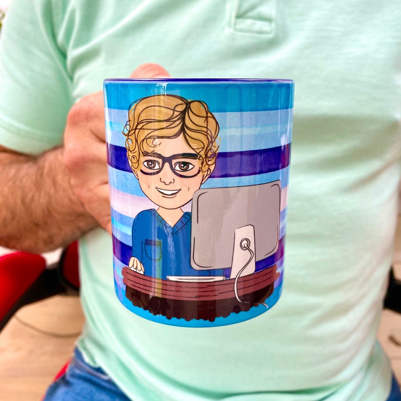 Personalised Cartoon Mug for Dad Fun Father's Day Gift Idea Unique Mugs for Him image 1