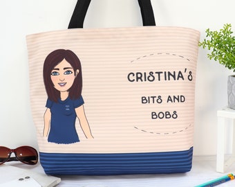 Design Your Own Canvas Tote Bag for Travel, Beach or Work - Unique and Fun Gift for Mother's Day - Personalised Shopper Bag