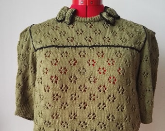 トップス 40~50s LOWE & CAMPBELL Vintage 40s/50s Lowe and Campbell Wool School Sweater Letter