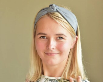 Dark grey Knotted Headband- Hair Accessory - Gifts for Her - Birthday Gift - Accessories