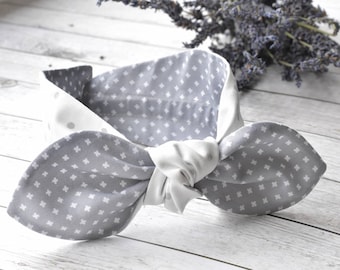 Rockabilly organic cotton headband, hair tie, 50's bandana, pin-up headband