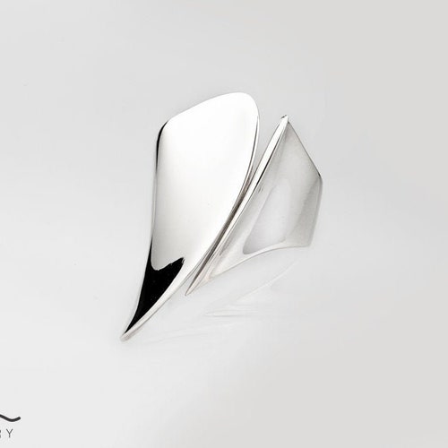 Spectacular Designer Ring Modern Silver Ring Futuristic - Etsy