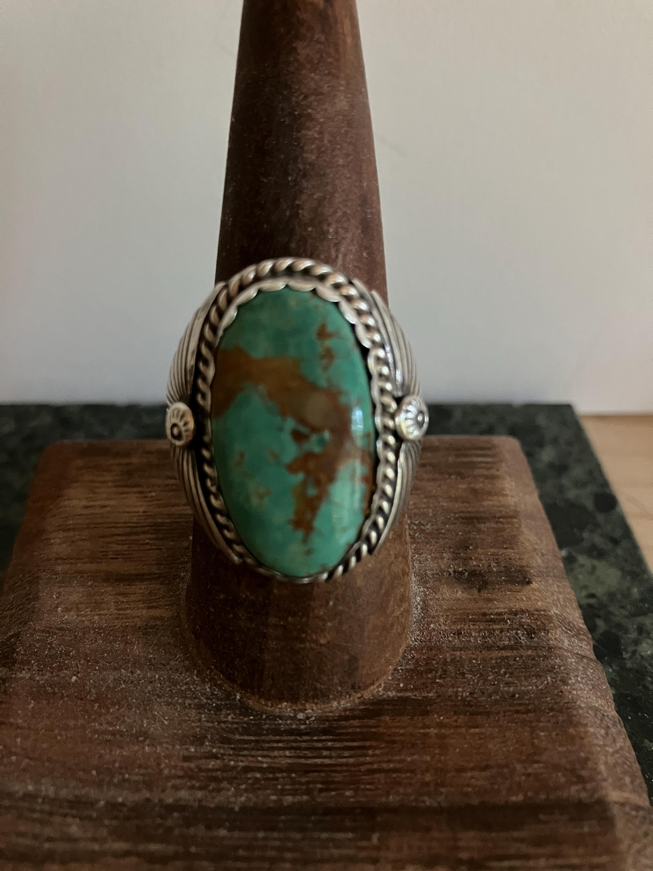 アクセサリー vintage turquoise K18 ring 18 Kt Gold Vintage Turquoise Ring - Etsy