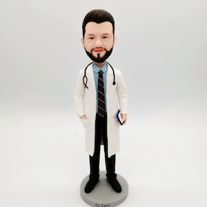 Custom Doctor Bobblehead - Personalized Medical Professional Gift - Unique Funny Birthday Present - Handmade Doctor Figurine