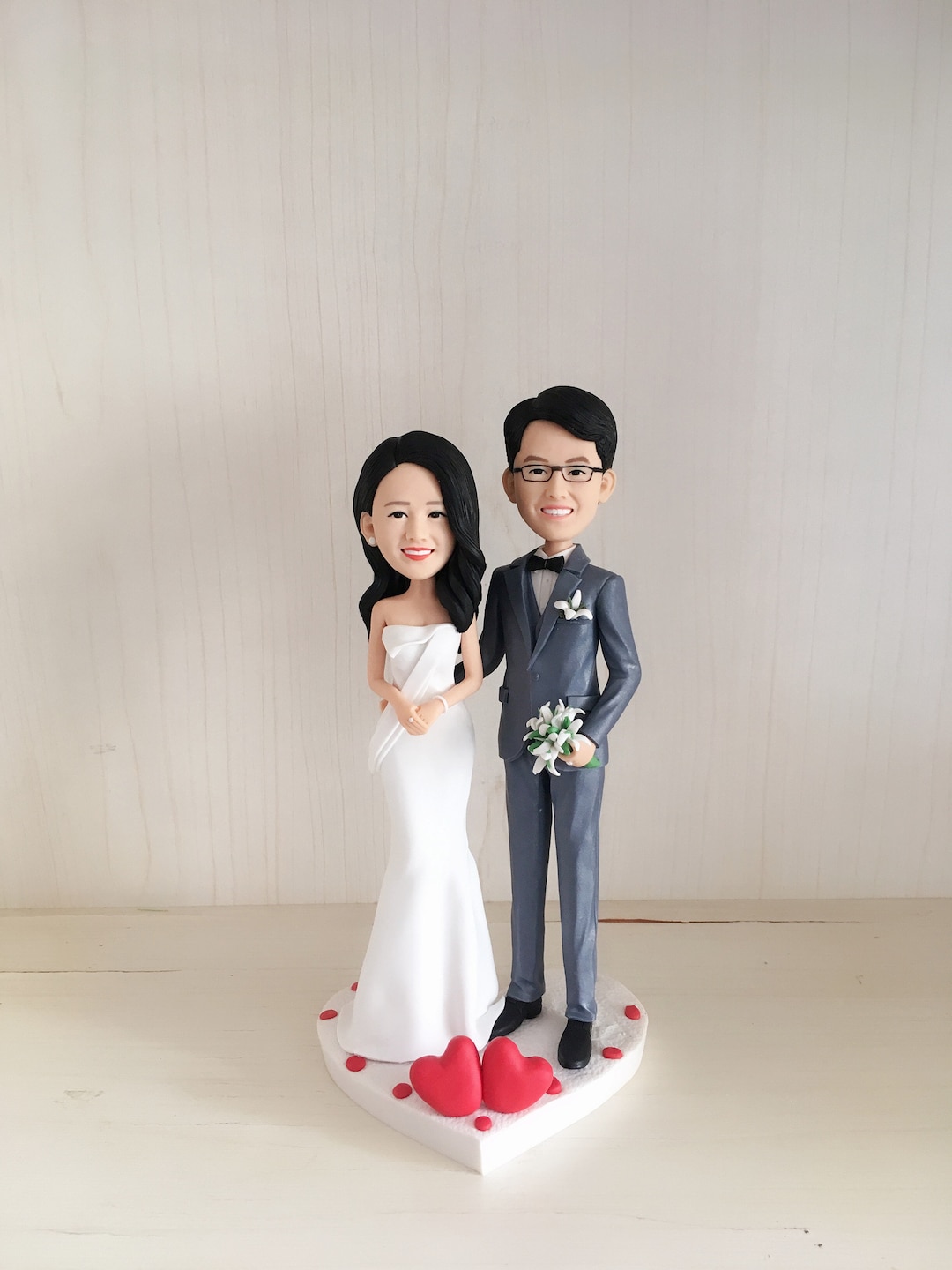 Personalized Wedding Cake Topper, Custom Bobblehead Bride Groom From ...